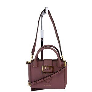 Burberry Grain Leather Small Buckle Dusty Pink Tote Bag